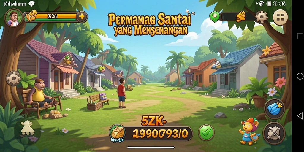 Tampilkan gameplay 5ZK yang ceria dan penuh warna.