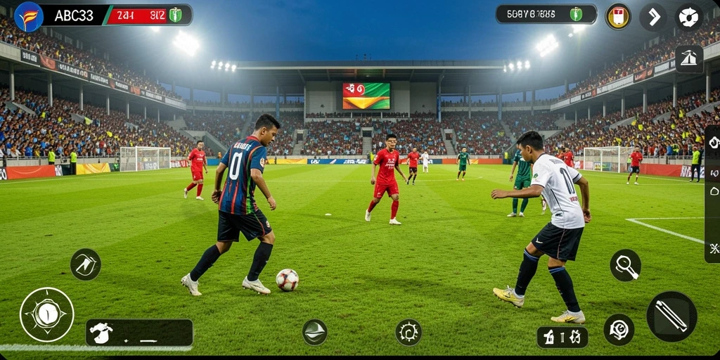 Gameplay menarik dan seru di ABC33 dengan tim sepak bola.