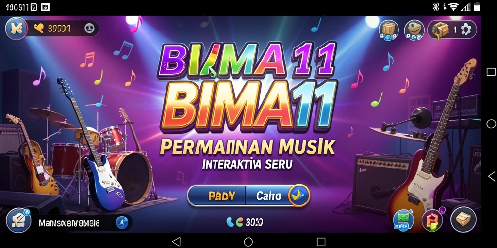 Tampilan gameplay BIMA11 yang menyenangkan dan interaktif dalam permainan musik.
