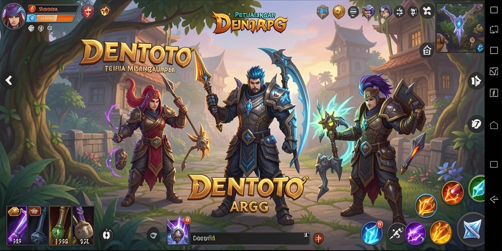 Screenshot DENTOTO menampilkan aksi seru dalam pertarungan ARPG.