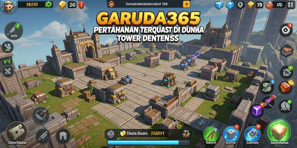 Tangkapan layar GARUDA365 menampilkan aksi menegangkan dalam Tower Defense.