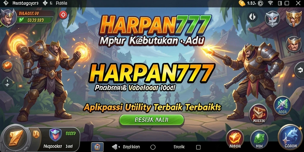Screenshot utama HARAPAN777 menunjukkan antarmuka pengguna yang sederhana dan intuitif.