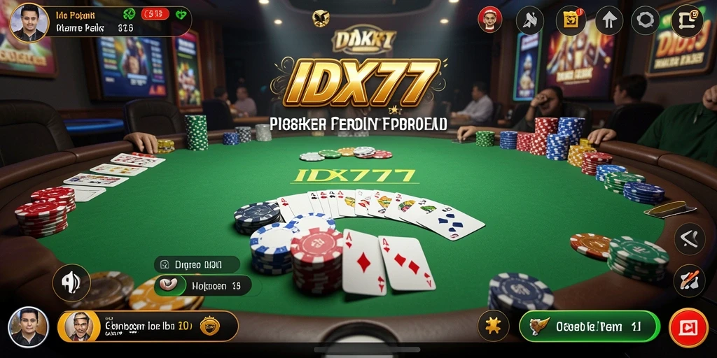 Tampilan menang menarik dalam permainan poker IDX777.