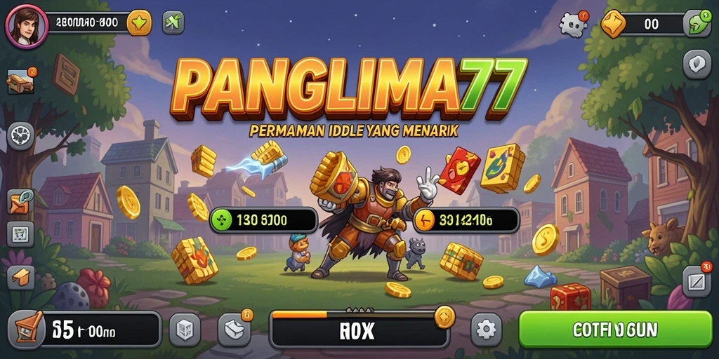 Gameplay seru PANGLIMA77 dengan pertempuran otomatis yang menarik.