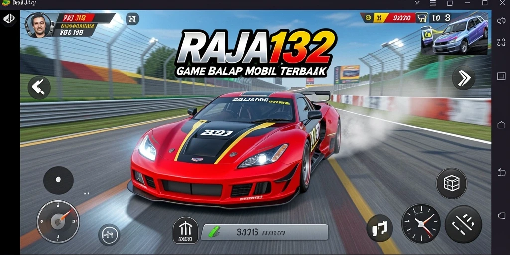 Tampilan gameplay balap yang mendebarkan di RAJA132.