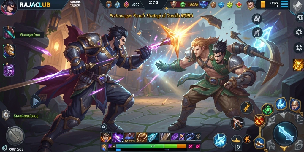 Tampilan seru dari gameplay strategis RAJACLUB.