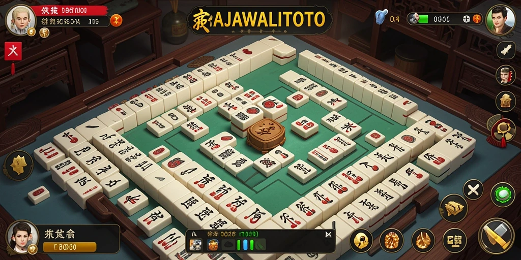 Screenshot gameplay RAJAWALITOTO menampilkan keseruan bermain Mahjong.