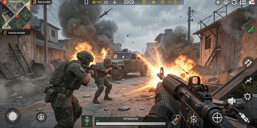 Tampilan gameplay S9S9 yang dinamis dan seru.