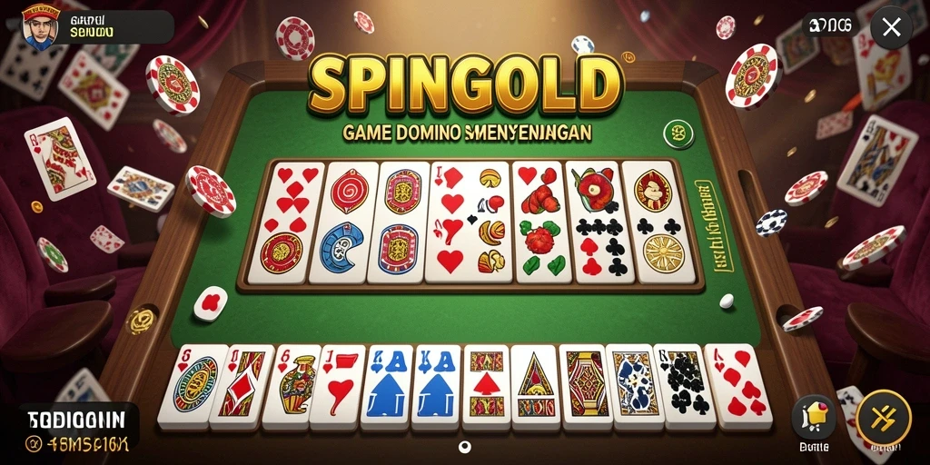 Tampilan gameplay Domino yang seru dan interaktif.