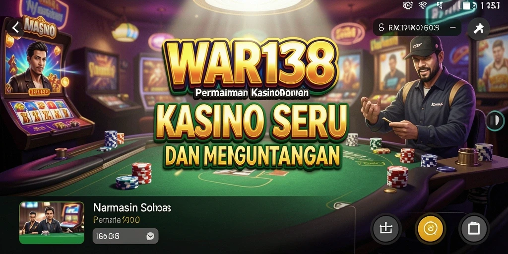Tampilan gameplay menawan dari WAR138 yang menggambarkan suasana kasino.