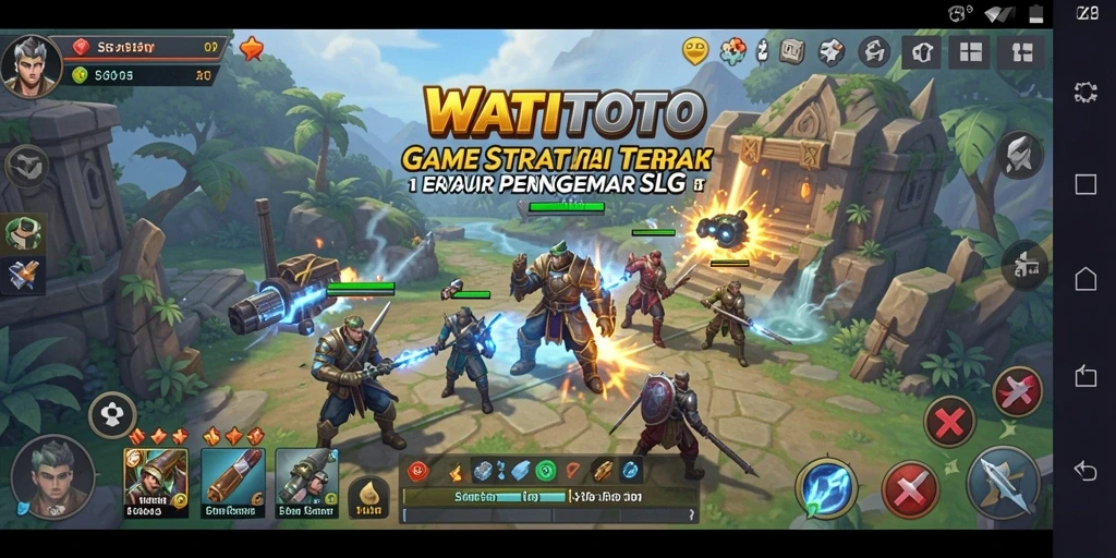 Menampilkan aksi seru dalam gameplay strategi WATITOTO.