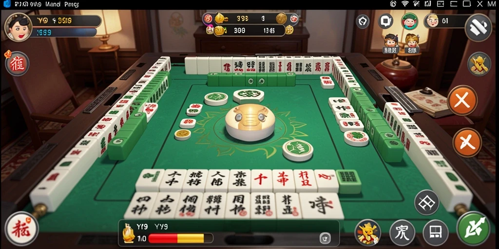 Screenshot utama Y89 yang menunjukkan gameplay Mahjong yang seru.