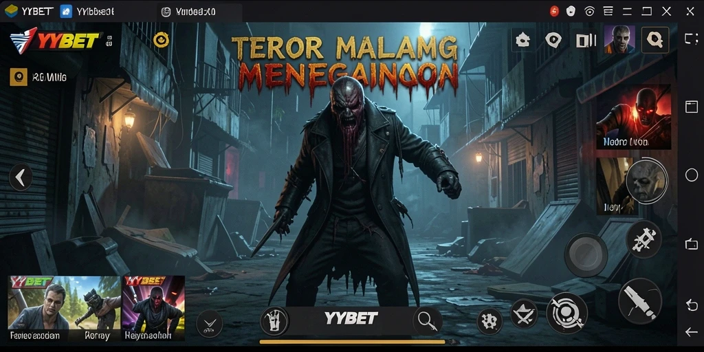 Tangkapan layar gameplay YYBET menampilkan suasana horor yang mencekam.